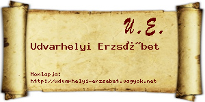 Udvarhelyi Erzsébet névjegykártya