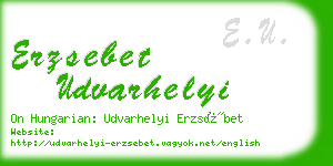 erzsebet udvarhelyi business card